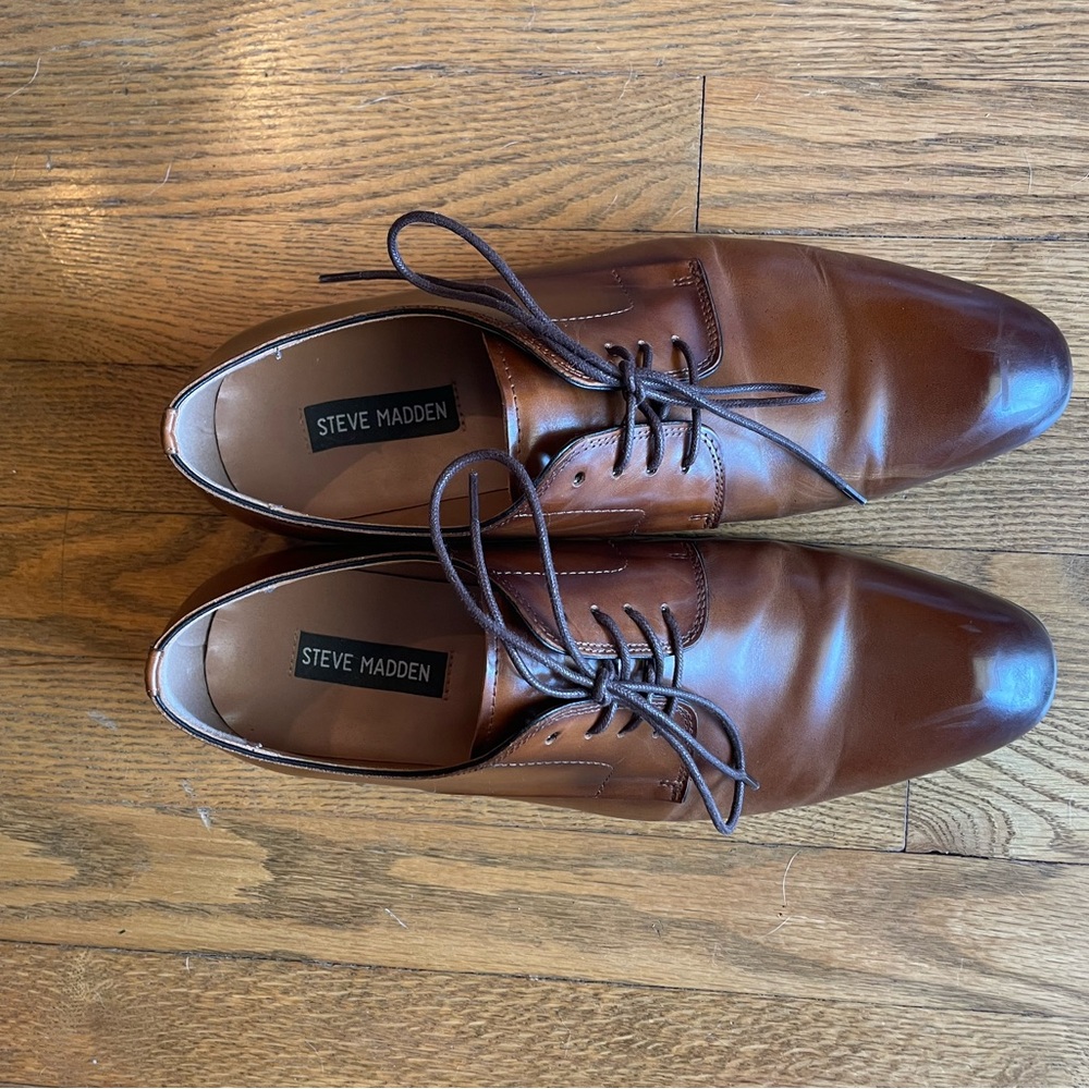 Worn Once - Steve Madden Men's Tan Leather Oxfords